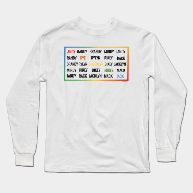 Roadtrip Ships Black and Rainbow Love Ship-Names RoadtripTV Boyband Long Sleeve T-Shirt by Zaps_ISO